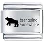 Bear Going Somewhere Animal Charm Italian