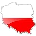 Poland Polish Map Flag car bumper sticker decal 4 x 4