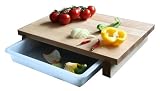 Cleenbo Classic L Schneidebrett mit Auffangwanne Buchenholz 370 x 260 x 70 mm
