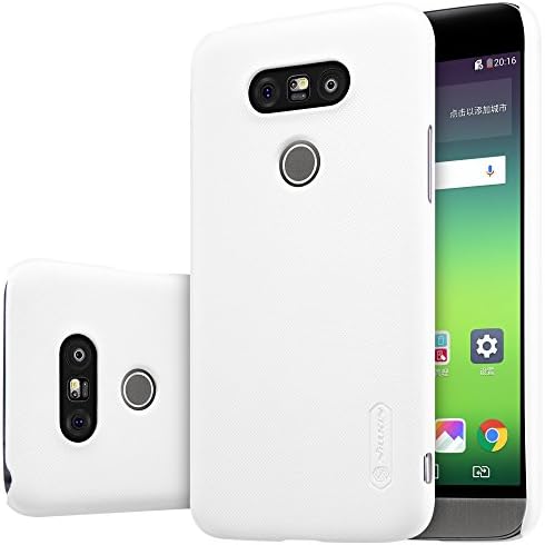 LG G5 Case Nillkin Frosted Shield Matte Plastic Ultra Thin Slim Fit Case,Shockproof Hard Drop Protection Shell Anti-Scratch Anti-Fingerprint Cover (with Screen protector) (Matt White)