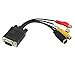 Jesica VGA to S Video 3 RCA Cable Adapter for TV/AV
