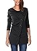 DJT Women's Cowl Neck Button Embellished Ruched Long Sleeve Blouse Top