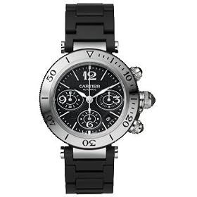 NEW CARTIER PASHA SEATIMER MENS STEEL WATCH W31088U2