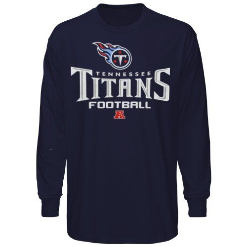 NFL Men's Tennessee Titans Critical Victory V Adult Long Sleeve Basic Tee (Athletic Navy, Large)
