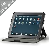 Acase(TM) HP TouchPad High Quality Premium Slim Leather Case Folio with built-in Stand for HP TouchPad 9.7-inch WebOS Tablet Wi-Fi 16GB, 32GB (Black)