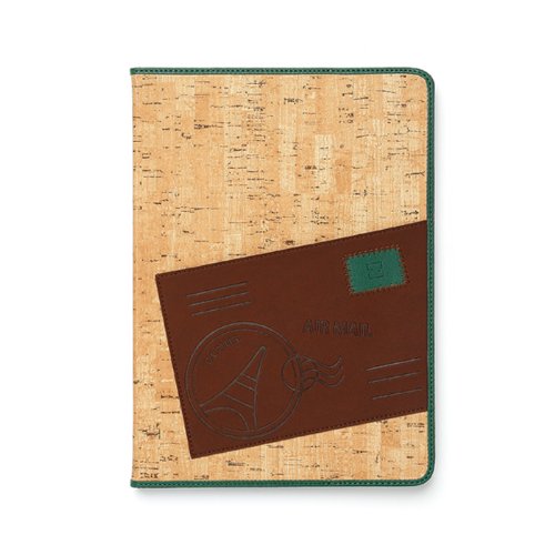 Zenus A-Cork Diary Leather Carrying Case with Folio Kickstand for iPad Air, Green (APPD5-MACDY-GN)
