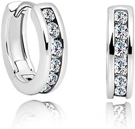 Shiny Love Small Zircon 18K Gold / Platinum Pop Ear Ring Earring 8185 Exquisite Plating