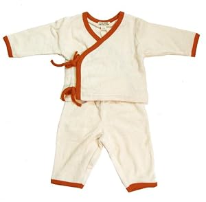Organic Baby Kimono Set (6-12, Mandarin Trim)