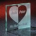 Personalized Gifts - Couple Better Half Glass Keepsake Block