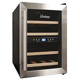 Vinotemp VT12TEDS2Z Wine Cooler With 4 Sliding Wood Shelves