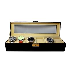 Designer Uhren Aufbewahrungsbox aus Holz und Leder