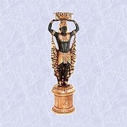 King tut's Royal Guard statue egyptian sculpture w urn