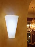 Exciting Lighting Wireless Wall EZ Sconce White Frosted Marble #EZ4000