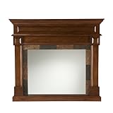 SEI Rialto Mirror Mantel Facade, Walnut