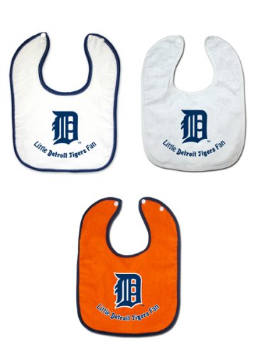 Detroit Tigers 3 Pack Snap Bib Set