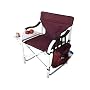 Ming's Mark SL1206-BURGUNDY Burgundy Heavy Duty Full Back Folding Director's Chair