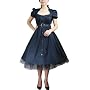 Gothic Belted Ruffle Swing Dress M