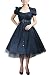 Gothic Lolita black Belted Ruffle Swing Dress 6/S