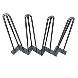アイアンレッグ　16インチの鉄脚　Hairpin legs　テーブル鉄脚　DIY素材　家具脚　1セット4本
