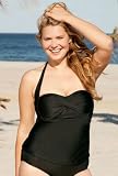 Two Styles! Beach Belle® Punaluu Plus Size Bandeau Halter Tankini Top - Women's Swimsuit Plus Size Swimsuits