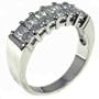 Size 7 Emerald Cz Sterling Silver Promise Ring
