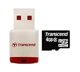 Transcend microSDHCカード 4GB Class2 カードリーダ付 TS4GUSDHC2-P3の画像