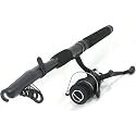 FTD FLADEN - All Rounder Telescopic Fishing Rod (cw 40-80g) & Freespool Baitrunner 5000 Reel & Shoulder Bag Set (capable of light sea fishing)