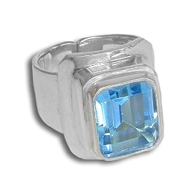 Sterling Silver Blue Topaz Ring by Sajen by Amazon.com Collection