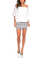 Bleu Marine Vestido Zoe (Blanco)