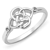 Sterling Silver Ladies Celtic Knot Band Polished Ring (Available in size 7, 8, 9)