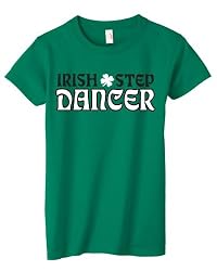 Irish Step Dancer with Clover Women's or Junior's T-shirt