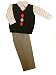 Good Lad Toddler Boy Black Argyle Vest Set