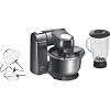 Bosch - MUM86A1 - Robot Culinaire - 1600 W max - Bol Inox 5,4 L - 1 Crochet P�trisseur -1 Fouet pour Battre - Anthracite
