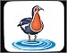 Decorated Mouse Pad with brand, ruficollis, aquatic, neck, goose, red, birds, genus, ...