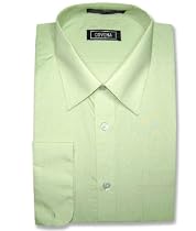 Men's Light Green Dress Shirt w/ Convertible Cuffs