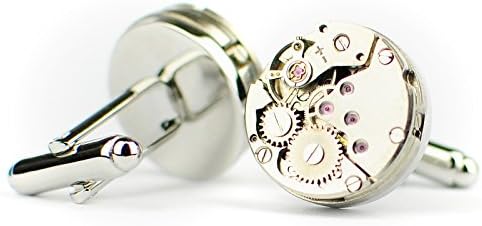 keviniris Steampunk Watch Cufflinks with Nice Gift Box