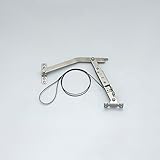 ロック付 重量扉用 ステー ステンレス製 【LAMP】 スガツネ YA-2020W手元ロック解除用ワイヤー付 右用