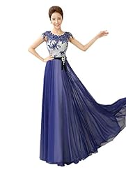 Chiffon Floor Length Bateau Neck Lace Homecoming Dress/Prom Dress 