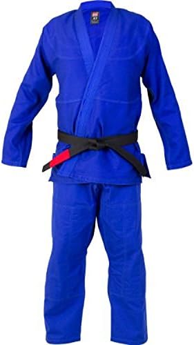 BJJ Sports Pearl Weave Blank Gi (A5, Blue)