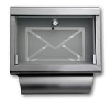 Produkt-Bild: BRK01 Briefkasten Edelstahl mit Zeitungsfach und Fenster