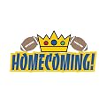 Homecoming Crown Cheer Cheek Decal 100-pk. - Blue/ Gold