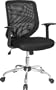 Black Mesh Office Chair with Mesh Back and Mesh Fabric Seat [LF-W95-MESH-BK-GG]