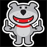 Dog of Glee Button-Flippin' the bird