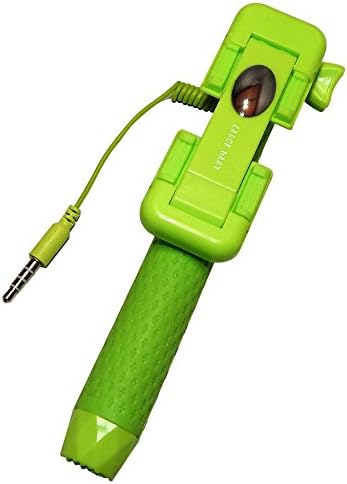 The Best Selfie Stick By Large Mart - Unique LED Flash - Compact, Foldable &amp; Lightweight - Supports All iPhones, Samsung, Nexus, HTC &amp; LG Phones - Wire Connected