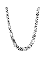 Sterling Silver Hollow Fancy Wheat Necklace (6.55mm, 18 inch)