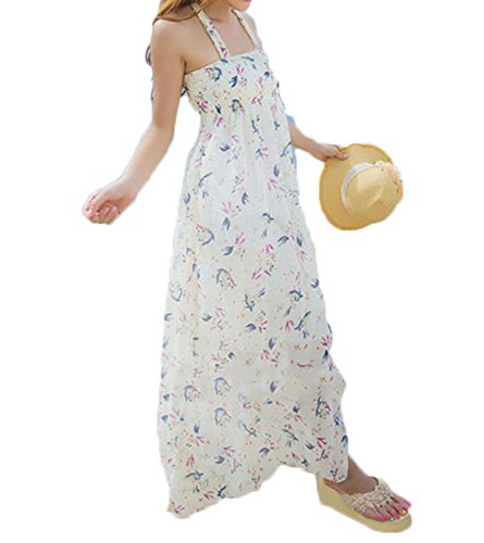 (ディーコッテ)D'Kotte レディース 春 ワンピース ワンピ ロング丈 マキシ シフォン ノースリーブ 花柄 リゾート ビーチ ドレス neaa149