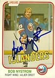 Bob Nystrom Autographed/Hand Signed Hockey Card (New York Islanders) 1981 O-Pee-Chee #217