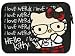 Loungefly Hello Kitty I Love Nerds Black Chalkboard Print Macbook Laptop Case