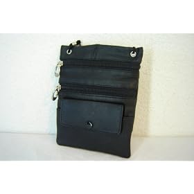 Leather Crossbody Messenger Travel Handbag/Pouch ~ Variety of Colors