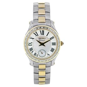Seiko Women's SRKZ86 Two Tone Stainless Steel Analog with White Dial Watch